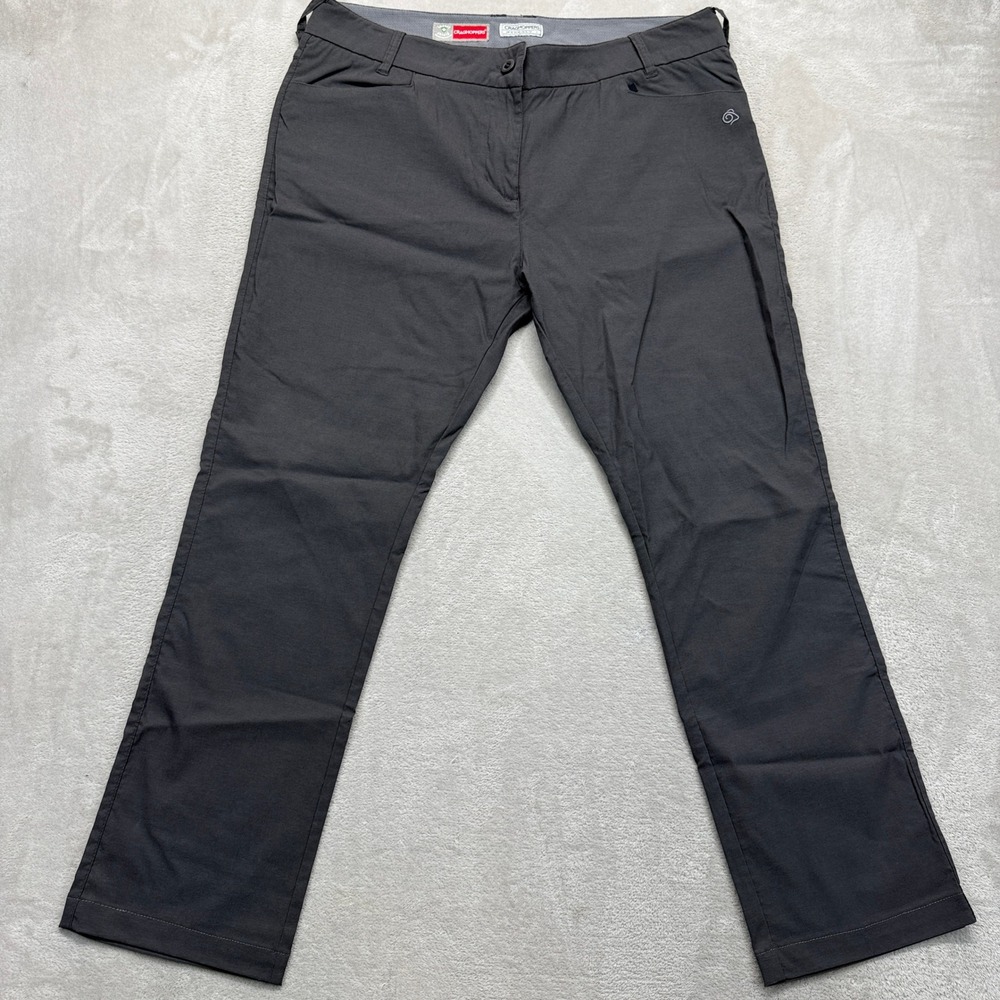 CRAGHOPPERS Pants Women's XL Insect Shield‎ Kiwi Gray Outdoor Lightweight Travel